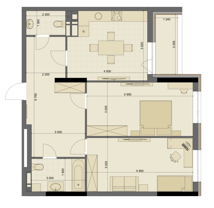 2-комнатная 82.02 м² в ЖК High Hills от 44 050 грн/м², Харьков