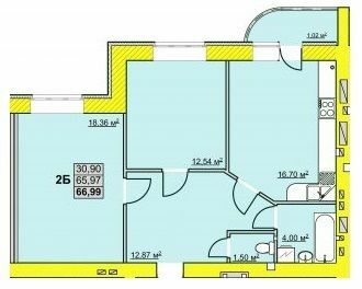 2-комнатная 66.99 м² в ЖК на ул. Успенско-Троицкая, 72/8 от 11 750 грн/м², г. Конотоп
