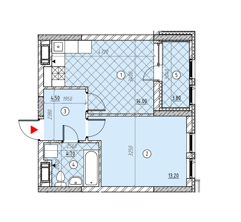1-кімнатна 40.2 м² в ЖК SKY AVENUE від 37 382 грн/м², Київ