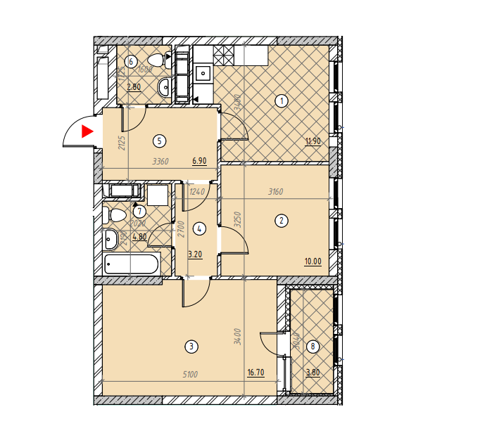 2-кімнатна 60.1 м² в ЖК SKY AVENUE від 35 309 грн/м², Київ