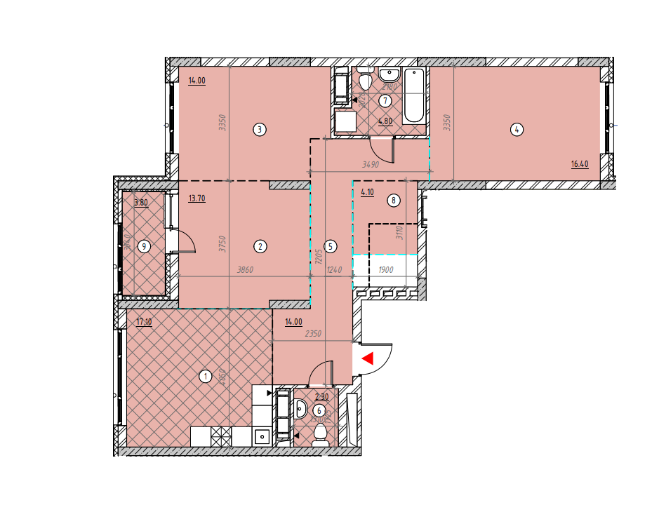 3-кімнатна 90.2 м² в ЖК SKY AVENUE від 34 188 грн/м², Київ