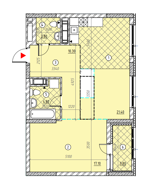 2-кімнатна 60.2 м² в ЖК SKY AVENUE від 35 309 грн/м², Київ