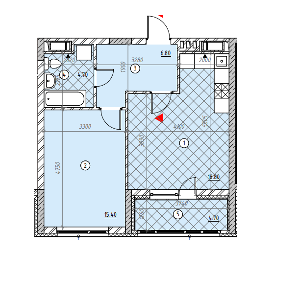 1-кімнатна 50.4 м² в ЖК SKY AVENUE від 42 269 грн/м², Київ
