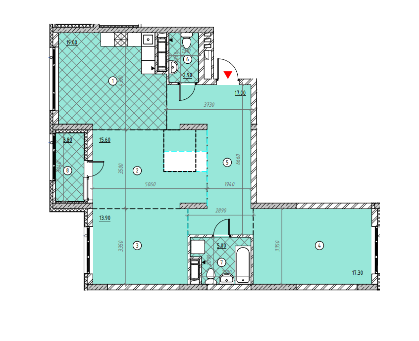 3-кімнатна 93.5 м² в ЖК SKY AVENUE від 28 640 грн/м², Київ