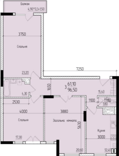 3-комнатная 96.5 м² в ЖК Comfort Hall от 16 400 грн/м², Черновцы