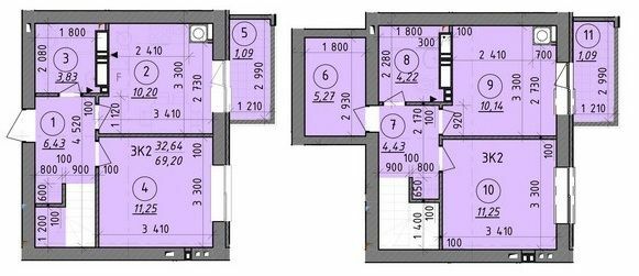 Двухуровневая 69.2 м² в ЖК Французский бульвар от 15 650 грн/м², г. Вышгород