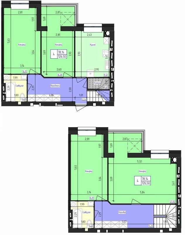 Двухуровневая 126.5 м² в ЖК Олимпийский от 16 500 грн/м², Харьков