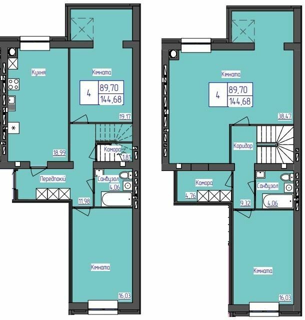 Двухуровневая 144.68 м² в ЖК Олимпийский от 15 200 грн/м², Харьков