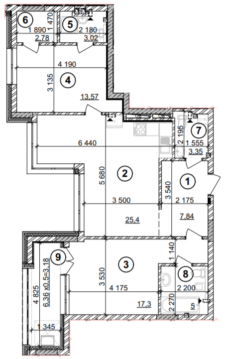2-кімнатна 81.6 м² в ЖК Crystal Park Tower від 64 000 грн/м², Київ