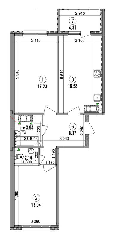 2-комнатная 65.63 м² в ЖК LaLaLand от 32 000 грн/м², Киев