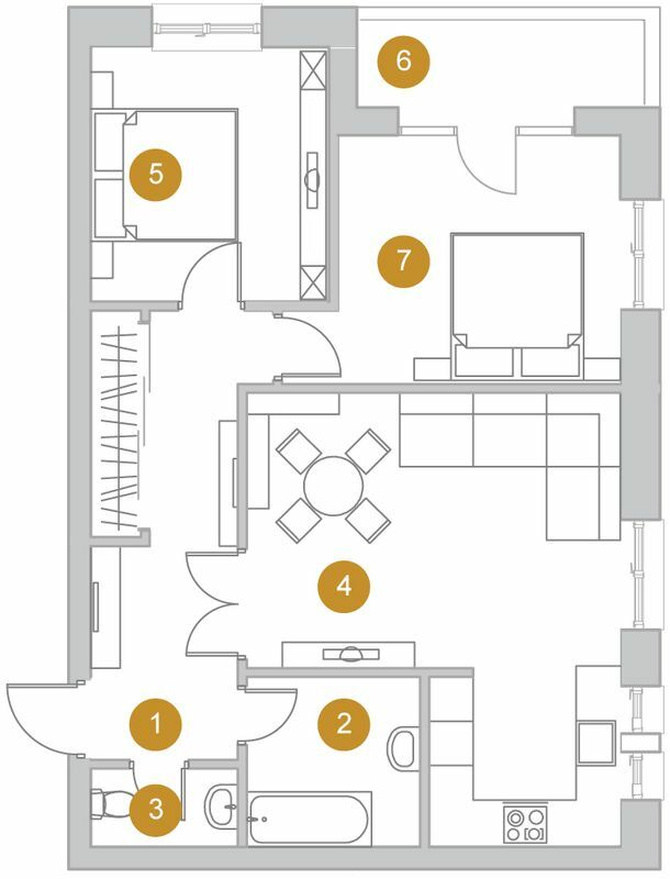 2-комнатная 76.1 м² в КД Деснянский DeLuxe от 23 450 грн/м², Киев