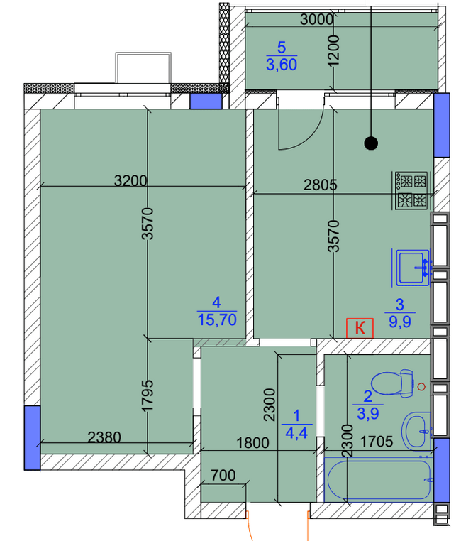 1-комнатная 37.5 м² в ЖК Садочок от 27 000 грн/м², с. Новоселки