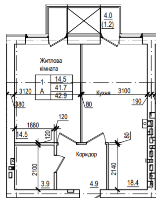 1-кімнатна 42.9 м² в ЖК Петрівське містечко від 15 000 грн/м², с. Святопетрівське