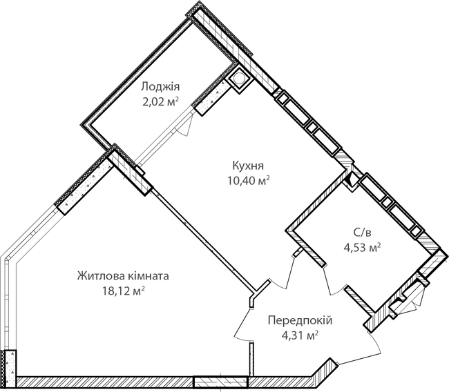 1-кімнатна 39.38 м² в ЖК Синергія Сіті від 22 900 грн/м², м. Ірпінь