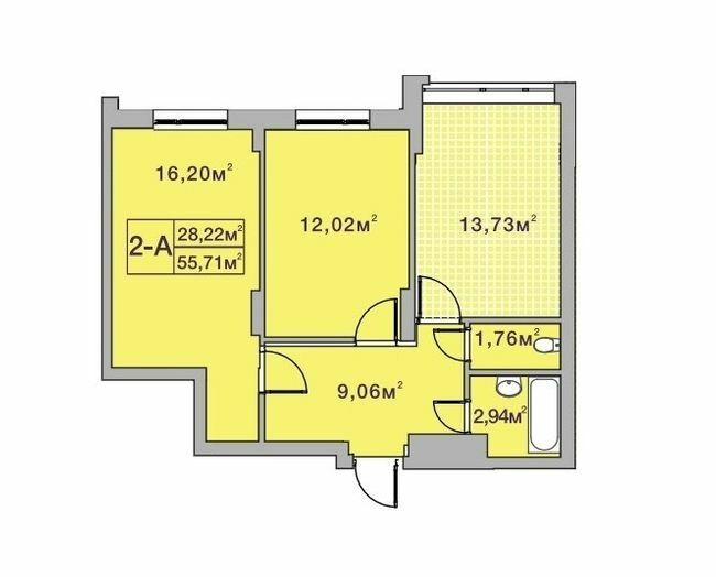 2-комнатная 55.7 м² в ЖК Центральный-2 от 24 400 грн/м², г. Ирпень