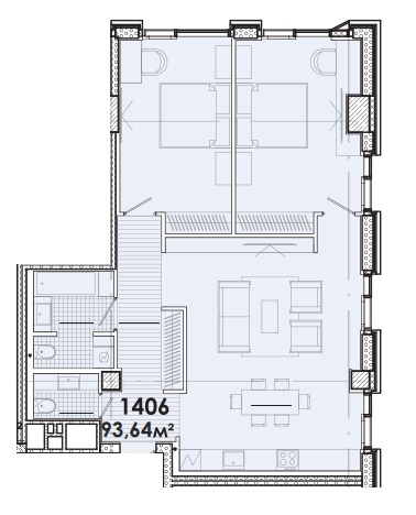 2-комнатная 93.64 м² в МФК Ermolaev Center от 47 800 грн/м², Днепр