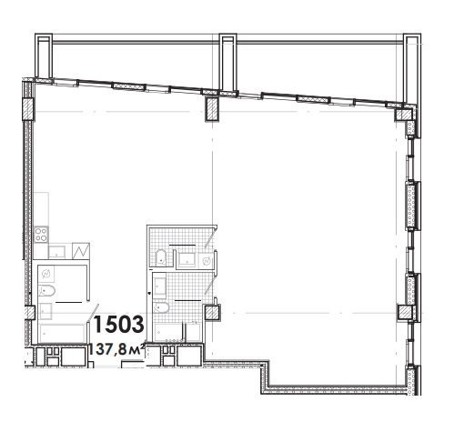 1-кімнатна 137.8 м² в БФК Ermolaev Center від 45 100 грн/м², Дніпро