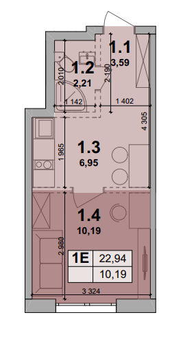 Студія 22.94 м² в ЖК Petrivsky Residence від 29 000 грн/м², с. Святопетрівське