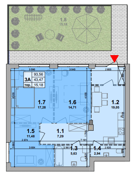 3-кімнатна 93.56 м² в ЖК Petrivsky Residence від 20 000 грн/м², с. Святопетрівське