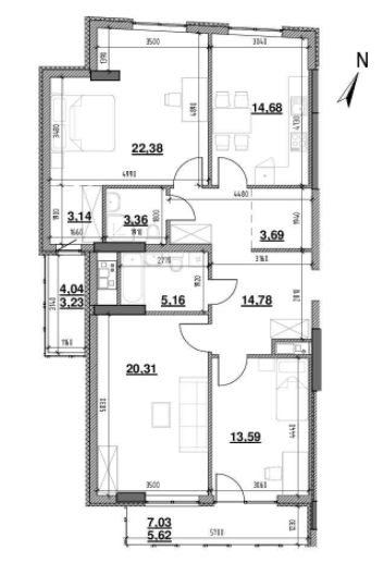 3-комнатная 109.94 м² в ЖК Topolis от 20 549 грн/м², Львов