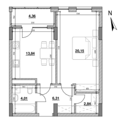 1-кімнатна 51.51 м² в ЖК Велика Британія від 36 298 грн/м², Львів