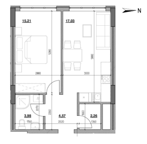 1-комнатная 43.05 м² в ЖК Голоські кручі от 20 330 грн/м², Львов