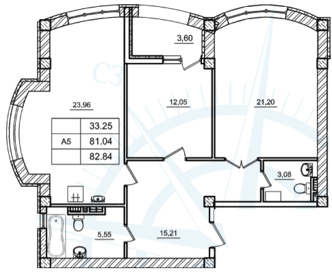 2-кімнатна 82.84 м² в ЖК Будинок біля моря від 18 400 грн/м², м. Южне