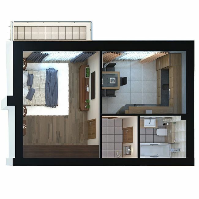1-кімнатна 39.8 м² в ЖК Парк Фонтанів від 23 300 грн/м², с. Фонтанка