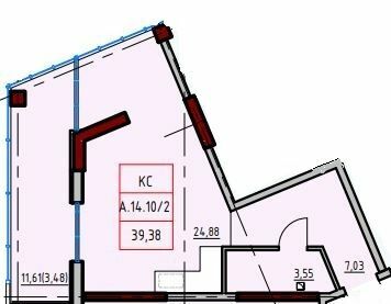 1-кімнатна 38.12 м² в ЖК ITown від 35 500 грн/м², Одеса