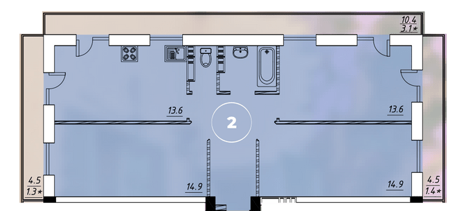 3-кімнатна 76.7 м² в ЖК Via Roma від 19 150 грн/м², Одеса