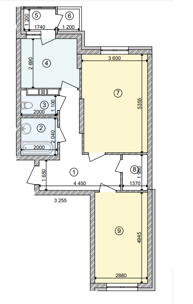 2-кімнатна 63.65 м² в ЖК Голосіївська Долина від 22 700 грн/м², Київ