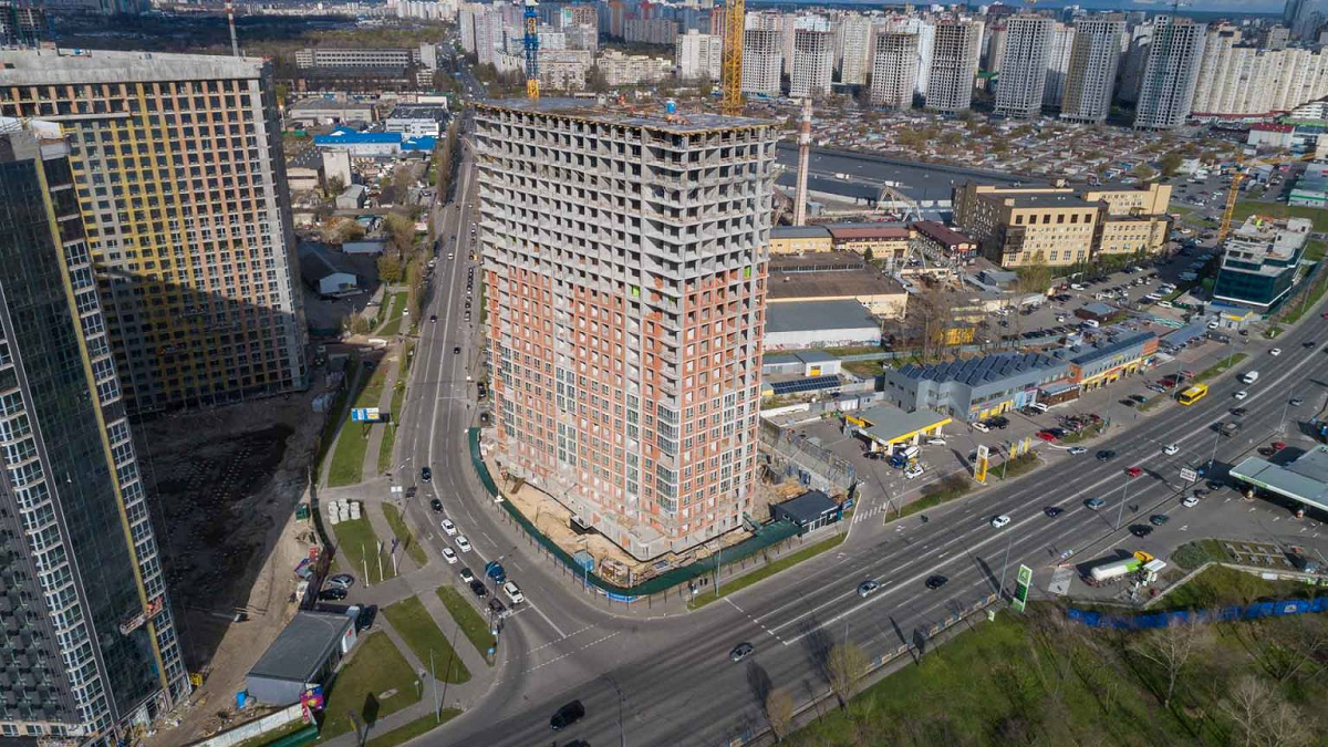 Хід будівництва ЖК Берег Дніпра, квіт, 2021 рік