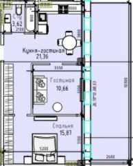 2-кімнатна 59.64 м² в ЖК Простір Eco City (Простір на Радісній від 27 800 грн/м², Одеса