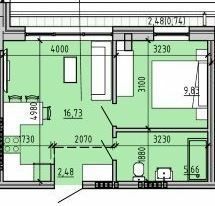 1-кімнатна 35.75 м² в ЖК Простір на 9-й Фонтана від 30 250 грн/м², Одеса
