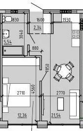 1-кімнатна 41.22 м² в ЖК Простір на 9-й Фонтана від 30 250 грн/м², Одеса