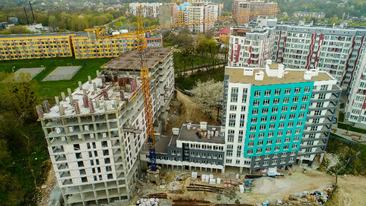 Ход строительства ЖК Голоські кручі, апр, 2021 год