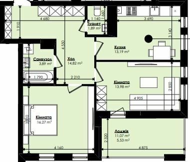 2-комнатная 69.57 м² в ЖК Коло Львова. Дом восьмидесяти велосипедов от 18 950 грн/м², пгт Брюховичи