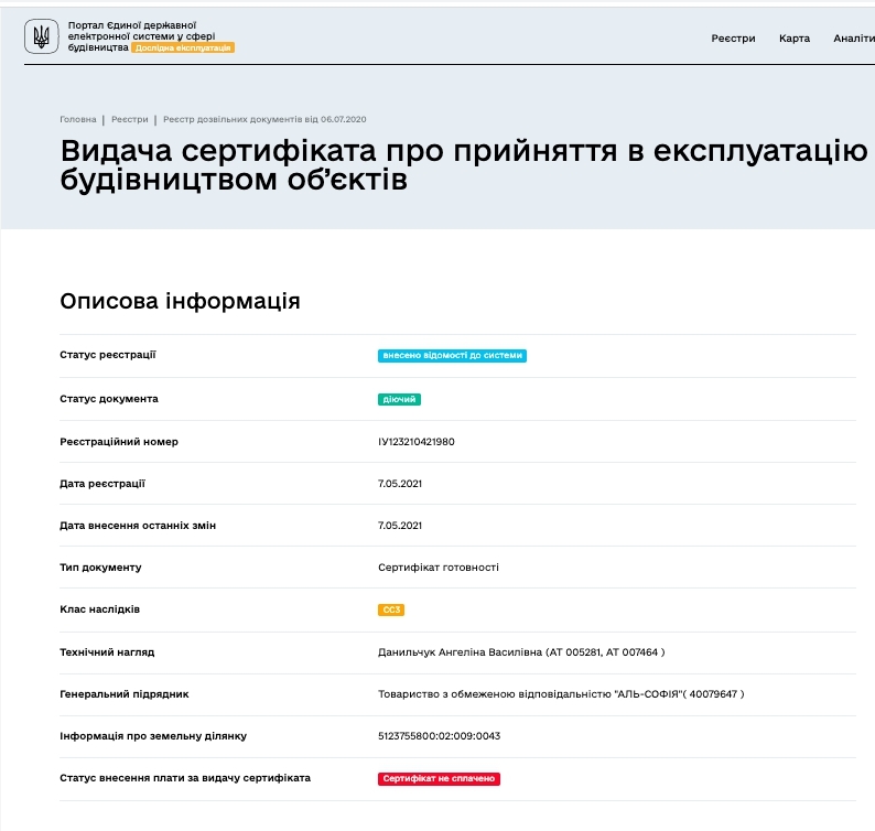 Сертификат о готовности ЖК полностью, ЖК Пятьдесят шестая жемчужина