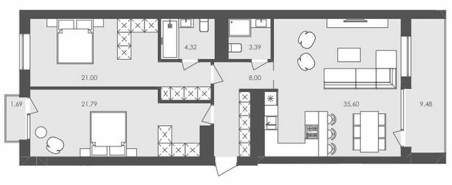 2-комнатная 99.35 м² в ЖК Avalon Yard от 27 000 грн/м², Львов