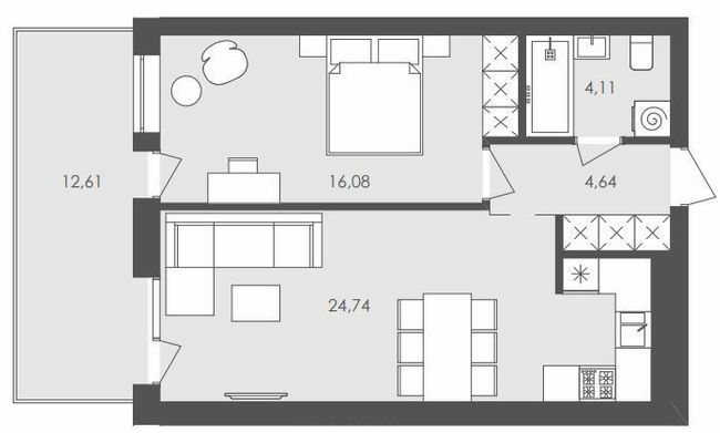 1-комнатная 53.35 м² в ЖК Avalon Yard от 29 500 грн/м², Львов