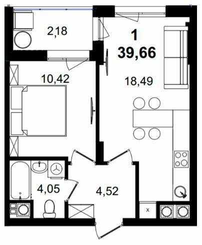1-комнатная 39.66 м² в ЖК Tiffany apartments от 32 450 грн/м², Львов