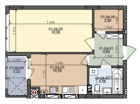 1-комнатная 41.64 м² в ЖК на ул. Трускавецкая от 18 500 грн/м², с. Сокольники