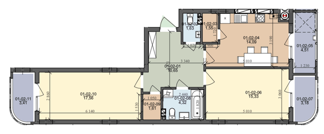 2-комнатная 73.22 м² в ЖК на ул. Трускавецкая от 18 500 грн/м², с. Сокольники
