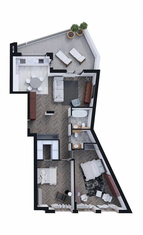 2-кімнатна 85.44 м² в КБ Мій на Куликівській від 45 850 грн/м², Львів