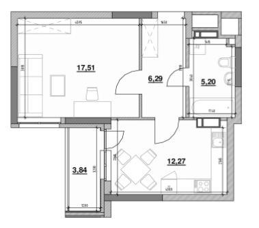 1-комнатная 45.11 м² в ЖК OK`LAND от 35 617 грн/м², Киев
