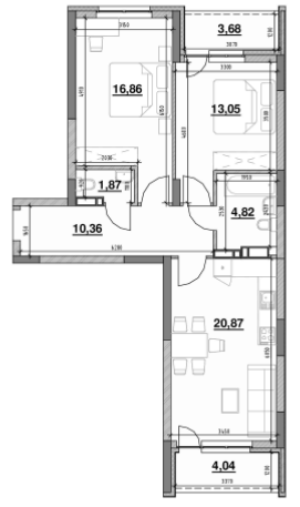 2-комнатная 75.55 м² в ЖК OK`LAND от 30 454 грн/м², Киев