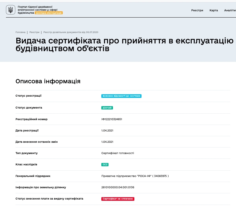 Сертифікат про готовність ЖК полностью, ЖК Квартал Галичанка