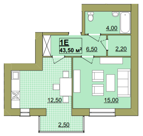 1-комнатная 43.5 м² в ЖК Городок Центральный от 14 000 грн/м², Ивано-Франковск
