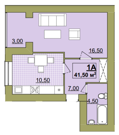 1-комнатная 41.5 м² в ЖК Городок Центральный от 14 000 грн/м², Ивано-Франковск