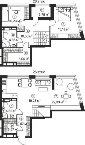 Дворівнева 112.19 м² в ЖК Terracotta від 30 030 грн/м², Київ